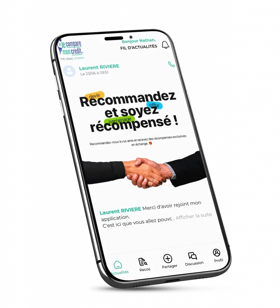 Mockup appli je compare mon crédit